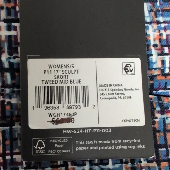 NWT Walter Hagen Sculpting Pull On Multicolor Tweed Golf Skort Women's Small - Picture 4 of 6